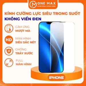 Kính cường lực KHÔNG VIỀN ĐEN cho Iphone 17promax 16Promax 15 14 13 12 11 promax x xs 7 8 plus pro