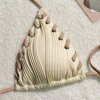 Bikini Tam Giác Chất Gân Hàng Thiết Kế Thời Trang Kiểu Mới Đa Phong Cách Đi Chơi Biển