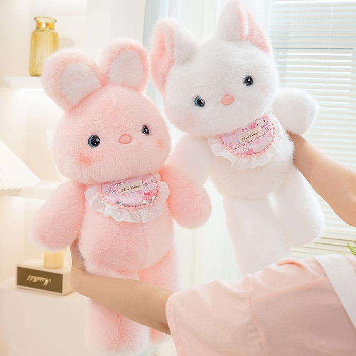 Bộ Gấu Bông Hình Động Vật Đeo Yếm Chạy Bộ Dễ Thương, Thú Nhồi Bông Con Vật Lông Tơ Non Mềm Mại Quà Tặng Cho Bé,Bạn Gái