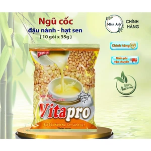 BỘT ĐẬU NÀNH HẠT SEN ( có đường ) 350g – VITAPRO ( 2 bịch = 20 gói nhỏ )