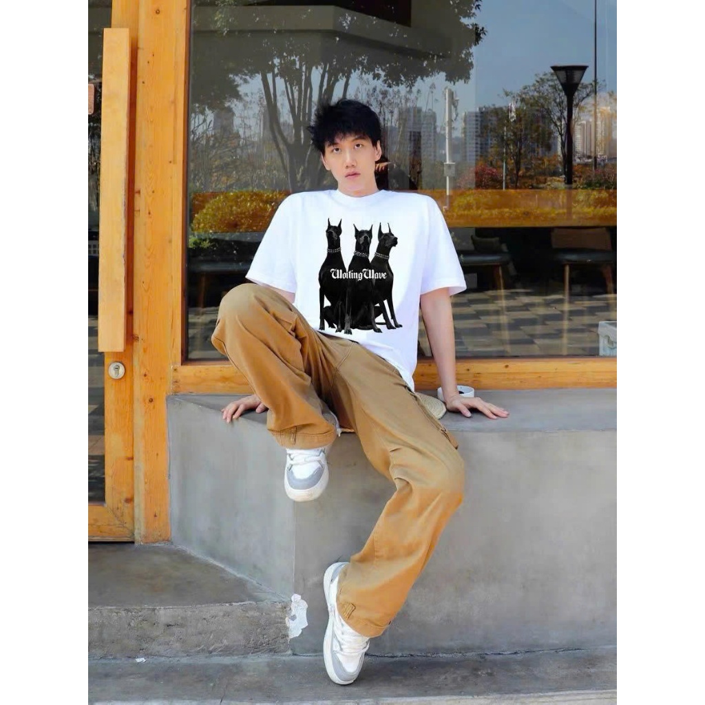 Áo thun Stee Cổ tròn WOITING WAVE Localbrand ICVCVNI Unisex Cotton