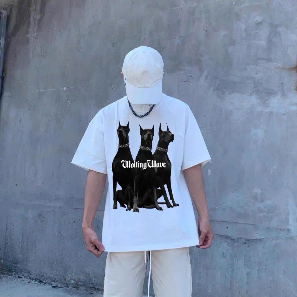 Áo thun Stee Cổ tròn WOITING WAVE Localbrand ICVCVNI Unisex Cotton