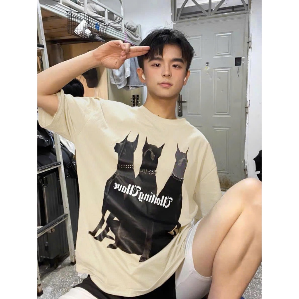 Áo thun Stee Cổ tròn WOITING WAVE Localbrand ICVCVNI Unisex Cotton