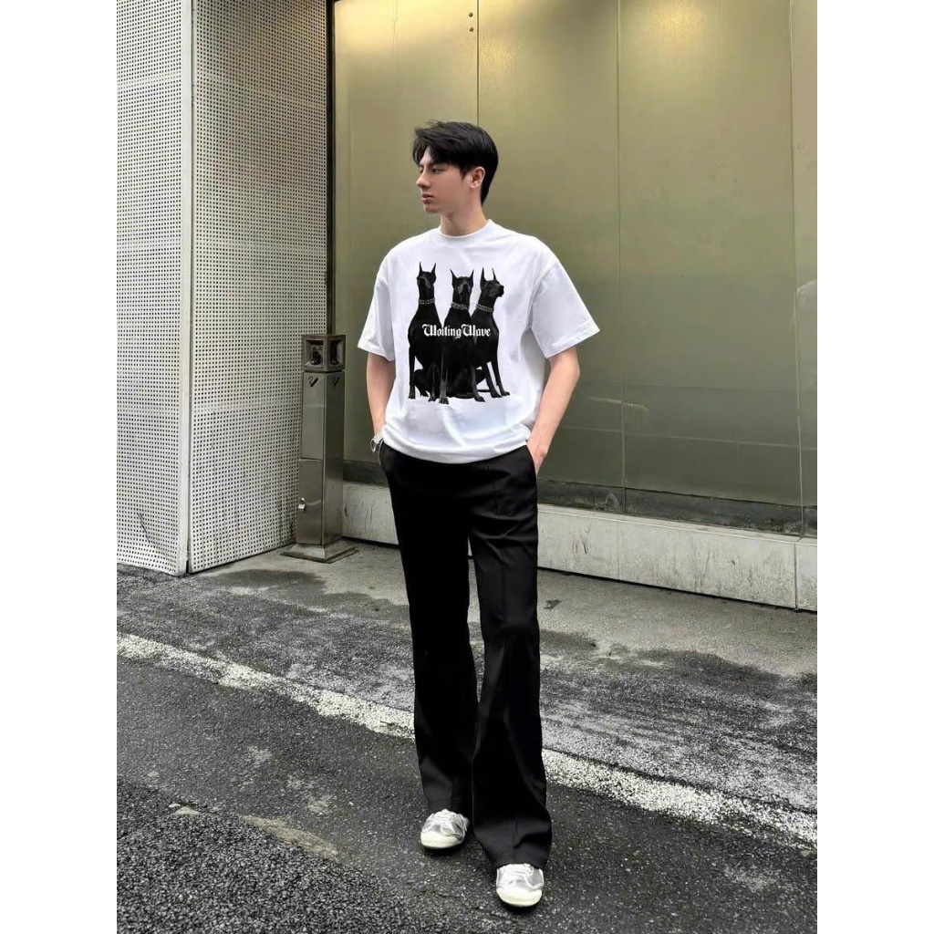 Áo thun Stee Cổ tròn WOITING WAVE Localbrand ICVCVNI Unisex Cotton
