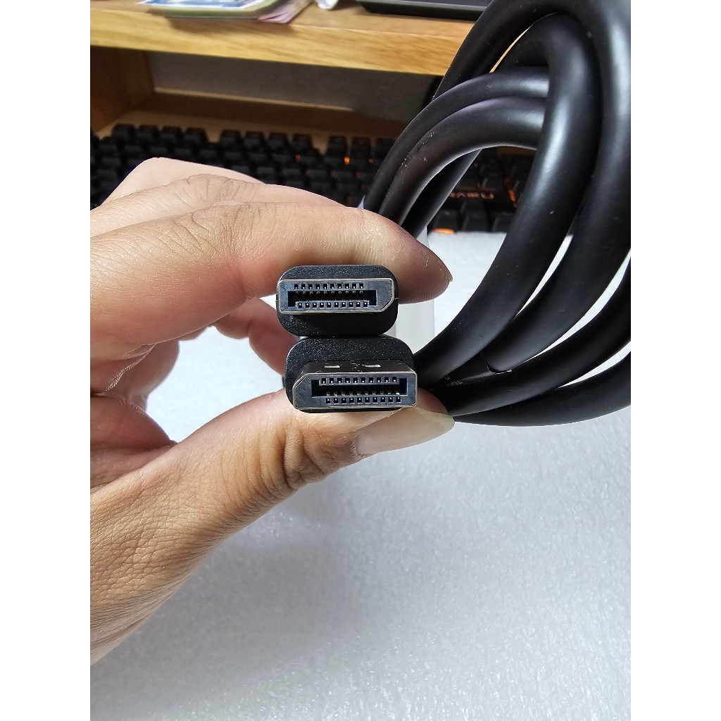 Dây Cáp 4K Displayport 2 đầu đực dài 1.5m - 80mm Cáp chuyển displayport sang cho màn hình máy tính, Laptop, PC, TV