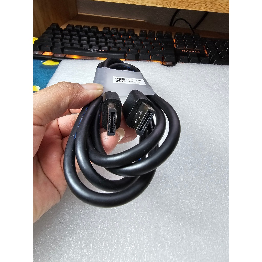 Dây Cáp 4K Displayport 2 đầu đực dài 1.5m - 80mm Cáp chuyển displayport sang cho màn hình máy tính, Laptop, PC, TV
