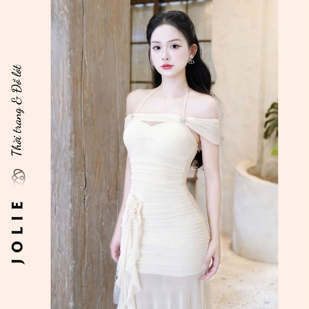 Đầm Dạ Hội Dáng Dài Cúp Ngực Phối Ren - Nàng Thơ Lộng Lẫy