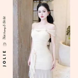 Đầm Dạ Hội Dáng Dài Cúp Ngực Phối Ren - Nàng Thơ Lộng Lẫy