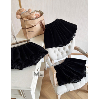 Chân váy nhung bồng xoè phối đồ gì  cũng xinh