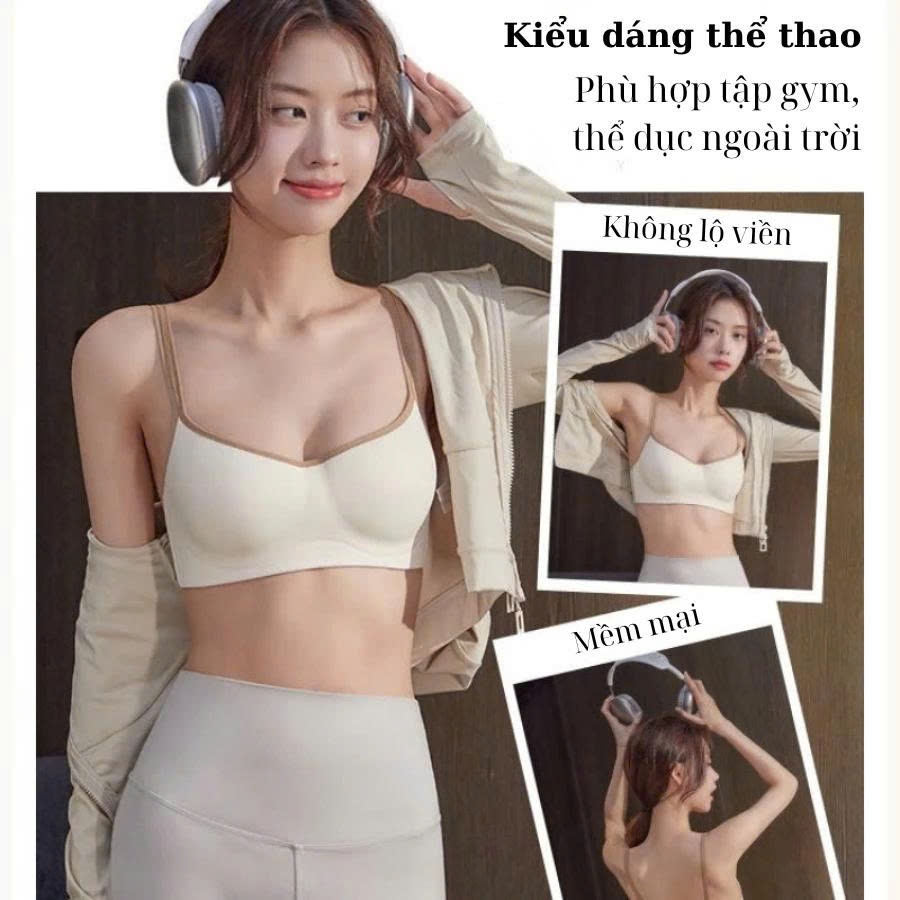 [LOẠI 1] Áo Lót Su Đúc Mát Lạnh , Không Gọng, Cup Ngang, Đệm Mỏng, Thoáng Khí, Chống Chảy Xệ Ema Secret