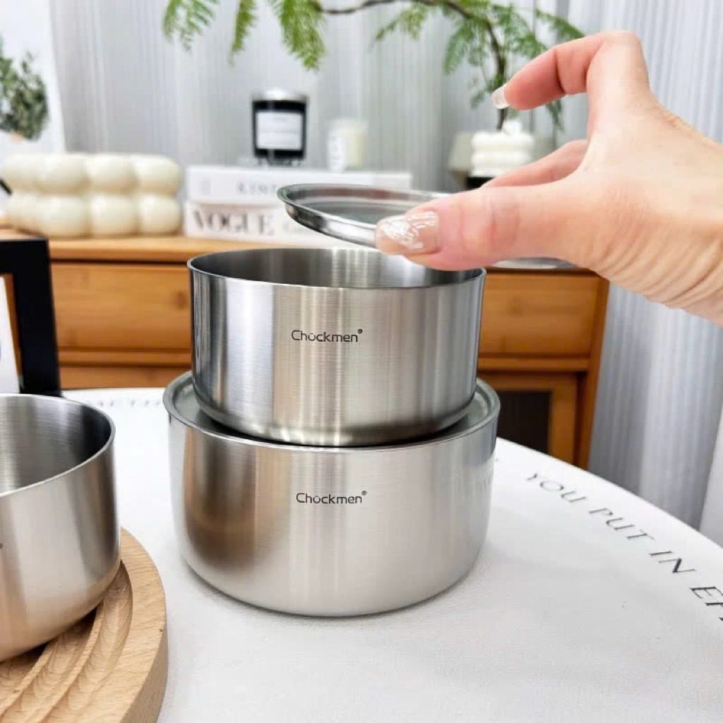 BỘ 3 ÂU NẮP INOX CHOCKMEN