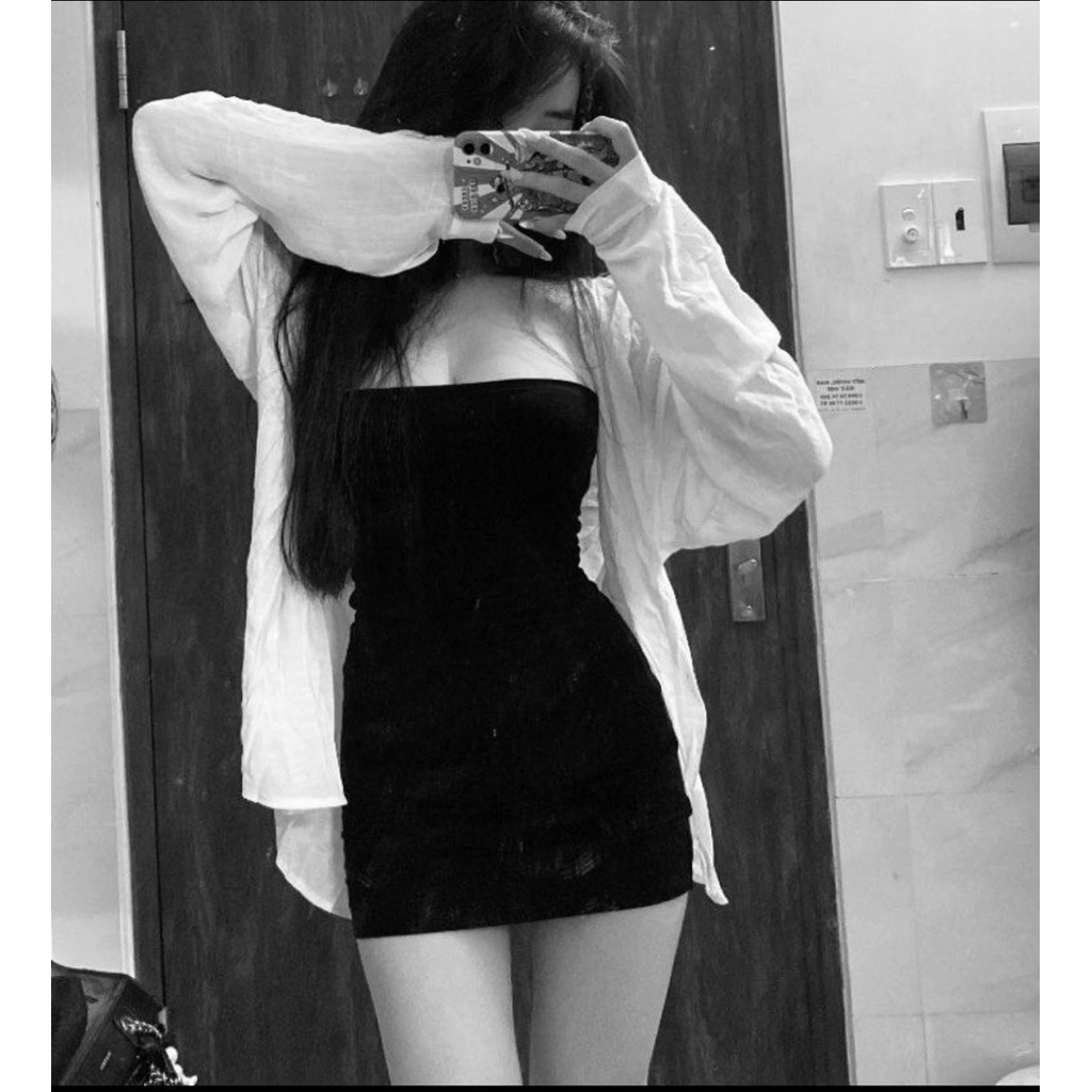 | LYN WEAR| Đầm body Tay Trễ Vai vải thun Rip Lụa Trung co dãn giữ form mềm mịn mát