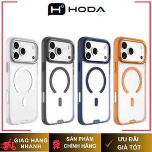 Ốp Lưng Chống Sốc Hoda Rough Nhám Chống Bám Bẩn Tích Hợp Sạc Không Dây cho iP 17/16/15 Series