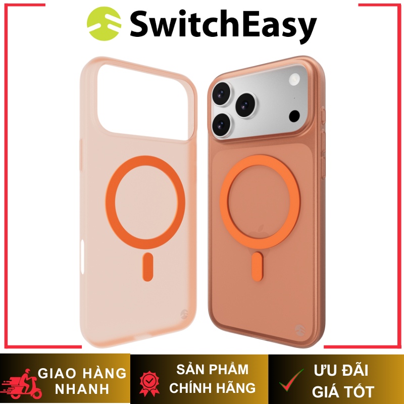 [ iP 17] Ốp Siêu Mỏng SwitchEasy Ultra Slim Case Tích Hợp Sạc Từ Tính cho iP 17 Pro Max/ 17 Pro/ 16/15 Series