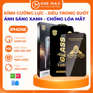 kính cường lực iphone full màn Super cho IP 17promax 16 15 14 13 12 11 xs pro plus max