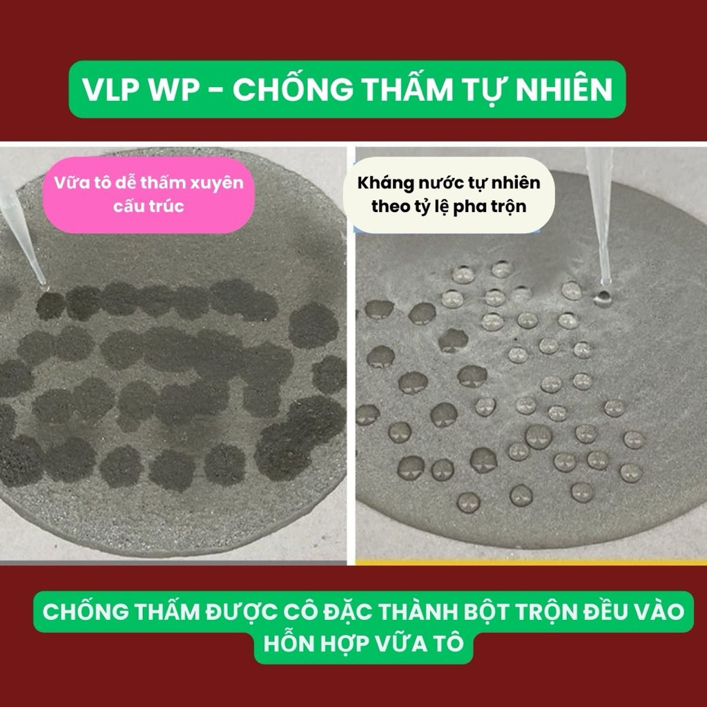 Phụ gia chống thấm thế hệ mới 2026 - Phụ Gia Vữa  Chống Thấm-WP-ECO liều lượng thấp hiệu quả chống thấm cao