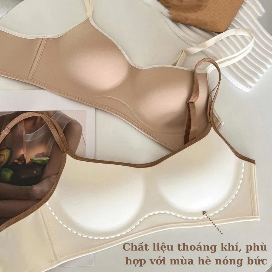 [LOẠI 1] Áo Lót Su Đúc Mát Lạnh , Không Gọng, Cup Ngang, Đệm Mỏng, Thoáng Khí, Chống Chảy Xệ Ema Secret