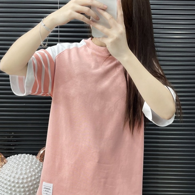 Áo thun Thom Browne 4 sọc phối vai thiết kế hot trend Nam nữ New 2024 áo hot trend 2023