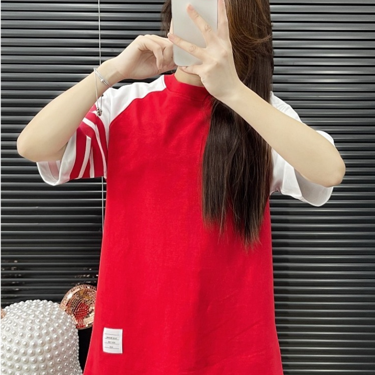 Áo thun Thom Browne 4 sọc phối vai thiết kế hot trend Nam nữ New 2024 áo hot trend 2023