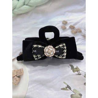 kẹp tóc nơ bọc nhung pha màu sang chảnh qccc-size 13 cm