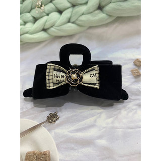 kẹp tóc nơ bọc nhung pha màu sang chảnh qccc-size 13 cm