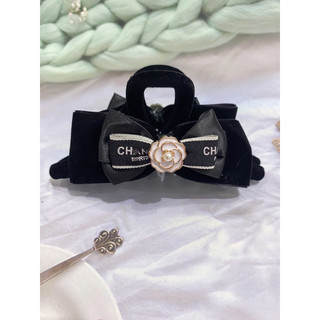 kẹp tóc nơ bọc nhung pha màu sang chảnh qccc-size 13 cm