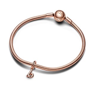 Charm Pandora Moments Mạ Vàng Hồng 14K Chữ B