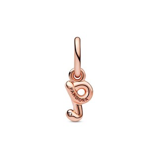 Charm Treo Pandora Moments Mạ Vàng Hồng 14K Chữ Q