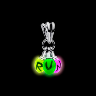 Charm Pandora Stranger Things Bóng Đèn Chữ RUN Phát Sáng Nhiều Màu