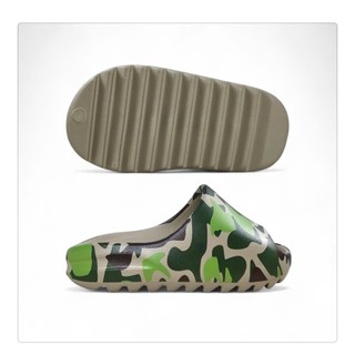 Dép đúc bánh mì EVA SLIDE vân nhám x Camo bản phối 3D siêu lạ hottrend, dép quai ngang êm nhẹ đi mưa đi nước thoải mái