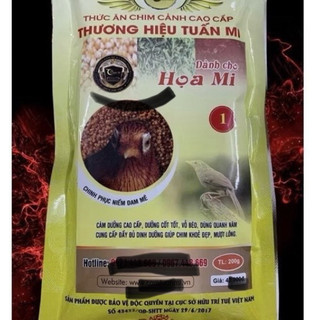 Cám Hoạ Mi dưỡng số 1 | Nâng lửa| Vỗ béo| duy trì dinh dưỡng quanh năm (Tuấn Mi) gói 200g