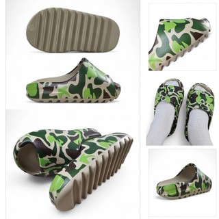 Dép đúc bánh mì EVA SLIDE vân nhám x Camo bản phối 3D siêu lạ hottrend, dép quai ngang êm nhẹ đi mưa đi nước thoải mái