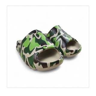 Dép đúc bánh mì EVA SLIDE vân nhám x Camo bản phối 3D siêu lạ hottrend, dép quai ngang êm nhẹ đi mưa đi nước thoải mái