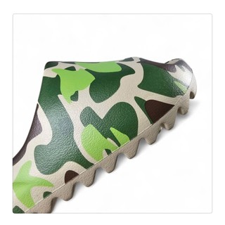 Dép đúc bánh mì EVA SLIDE vân nhám x Camo bản phối 3D siêu lạ hottrend, dép quai ngang êm nhẹ đi mưa đi nước thoải mái