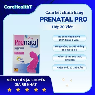 Prenatal Pro - Hộp 30 viên - Vitamin tổng hợp cho mẹ bầu, bổ sung các loại vitamin, khoáng chất và DHA cho mẹ bầu