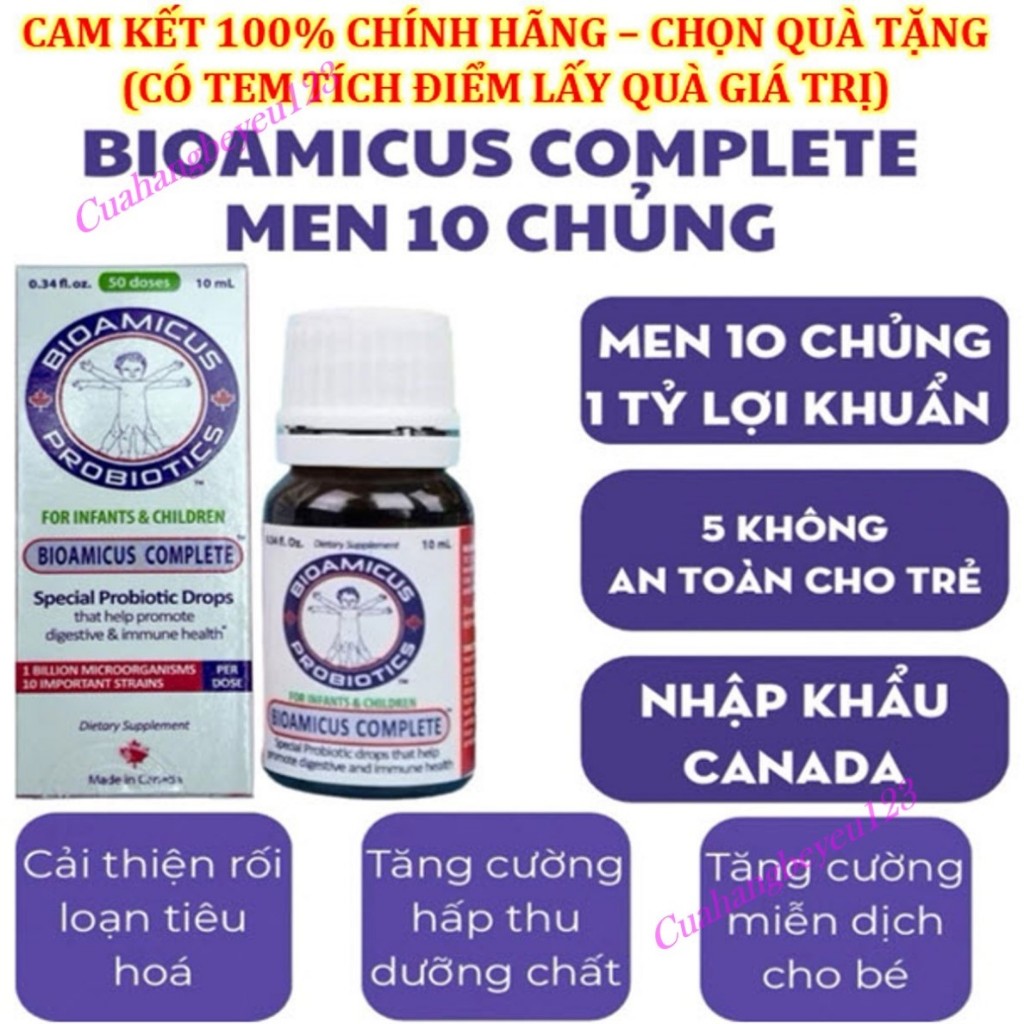 LỌ 10ML MEN VI SINH BIOAMICUS COMPLETE 10 CHỦNG LỢI KHUẨN - HỖ TRỢ GIẢM ...