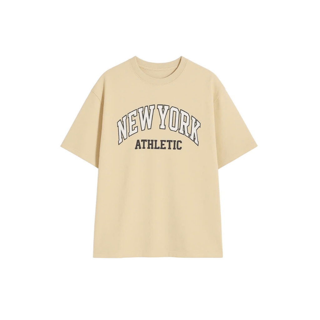 áo thun Stee Cổ tròn NEW YORK ATHLETIC Localbrand ICVCVNI Unisex Cotton