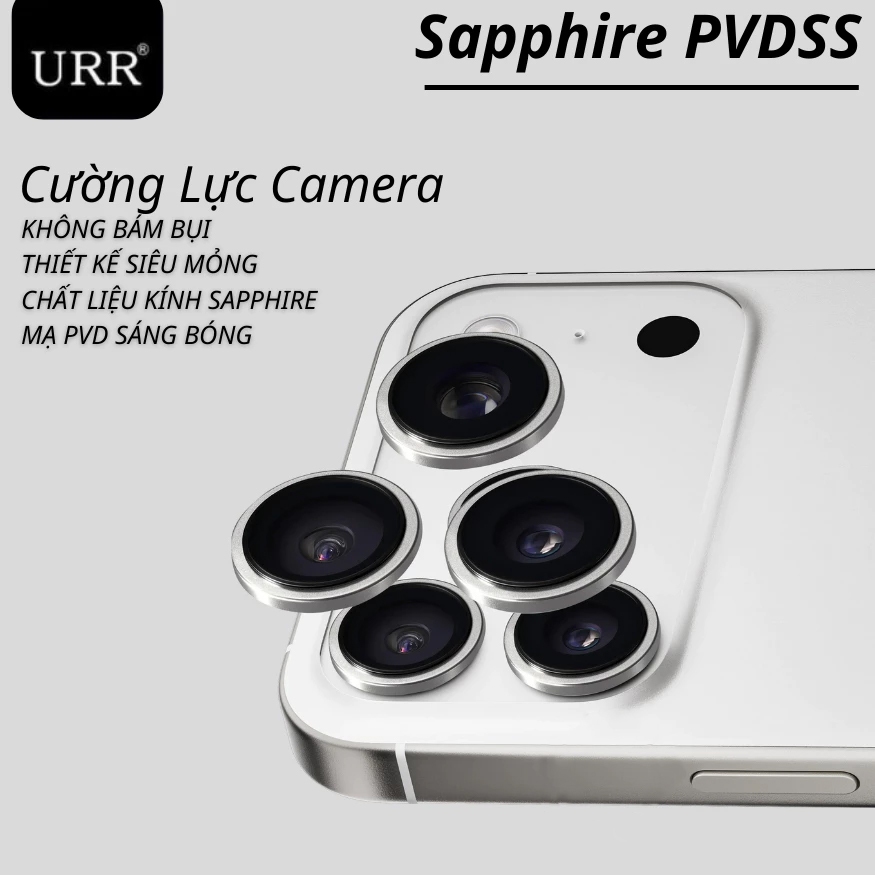 [ iP 17 ] Lens SAPPHIRE URR PVDSS Có Thể Dán tại Nhà cho iP 17/16/15/14 Series