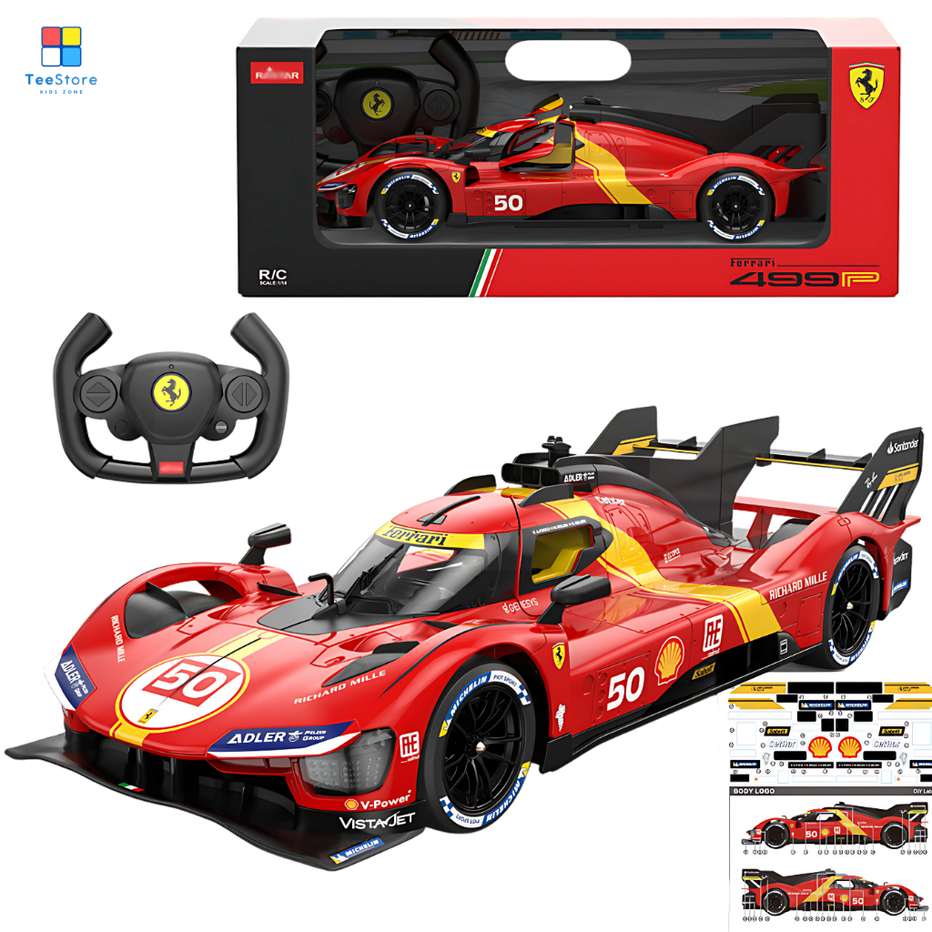 [Chính hãng] Xe Điều Khiển Từ Xa Ferrari 499P RASTAR 1:14 - Xe Đua RC Có Điều Tốc - Le Mans Edition