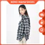 JUCY JUDY ÁO SƠ MI CARO ĐEN TRẮNG (Q230702013)