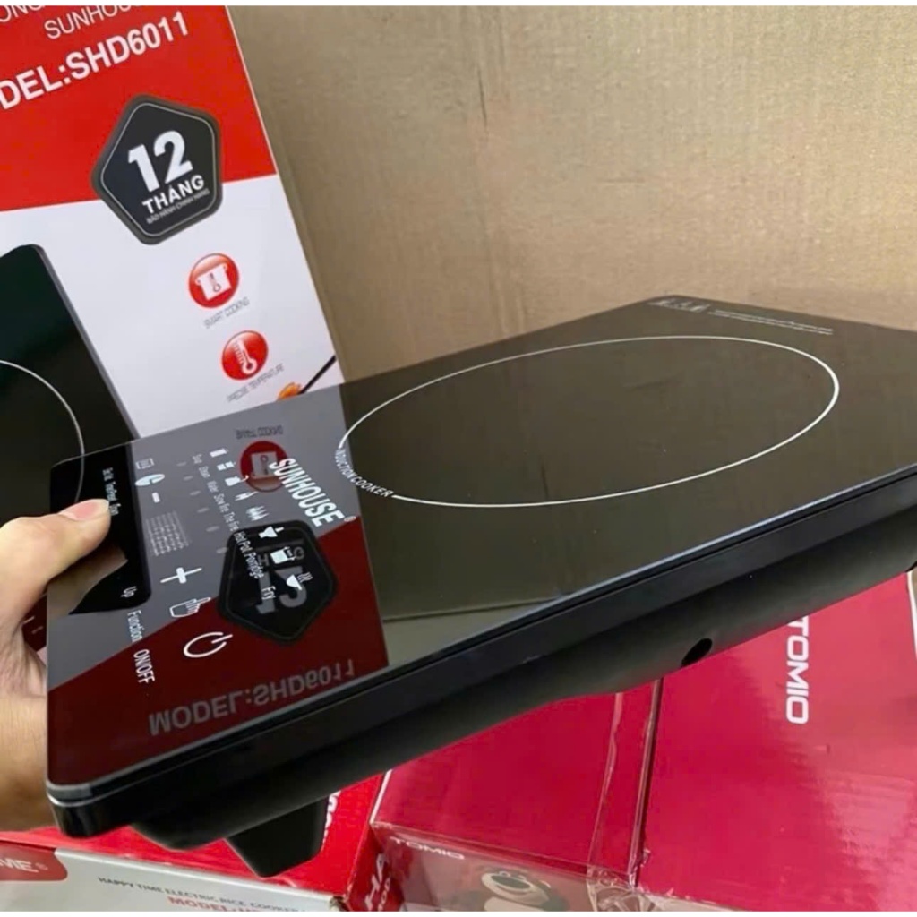 Bếp Từ Cảm Ứng SUN HOUSE 2200W , Bếp Điện Từ Hồng Ngoại Kèm Nồi Sunhous_Pro