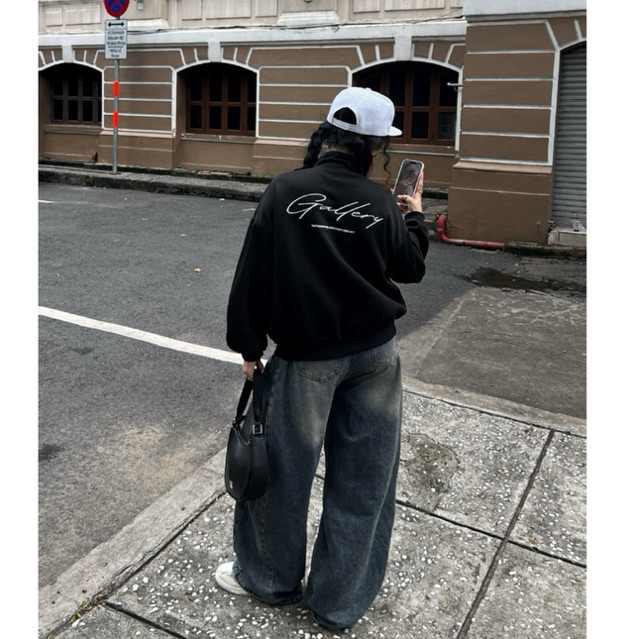 Áo Khóa Nỉ Gallery Form Boxy Local Brand NEVASOME - Nỉ 2 Da 3 Màu Dài Tay Nam Nữ