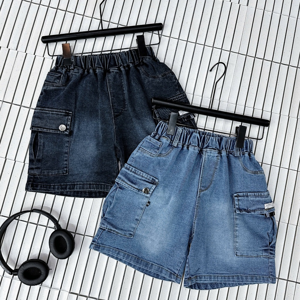 Quần Jean Bé Trai Bé Gái Jean Mềm Có Túi Hộp, Dáng Rộng Mặc Cực Êm Size 17–60kg