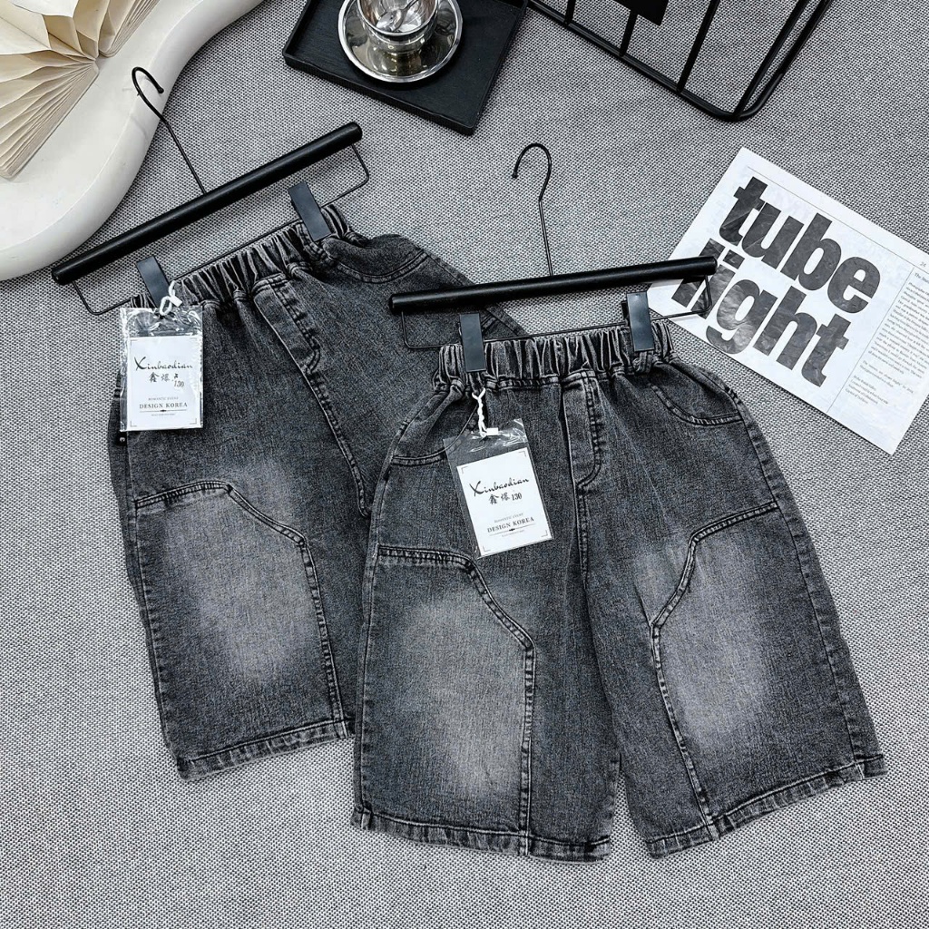 Quần Jeans Cho Bé Trai 17-60kg In Họa Tiết, Vải QCCC Êm Mềm 3 Màu