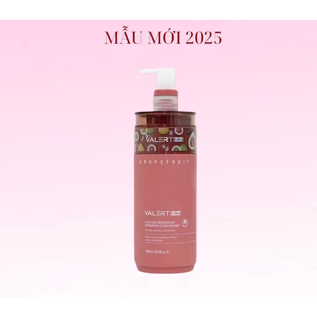 Valert Bưởi Grapefruit Plus 850ml Mẫu Mới 2025 Siêu Thơm Kích Thích Mọc Tóc Phục Hồi Tóc