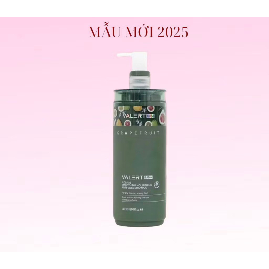 Valert Bưởi Grapefruit Plus 850ml Mẫu Mới 2025 Siêu Thơm Kích Thích Mọc Tóc Phục Hồi Tóc