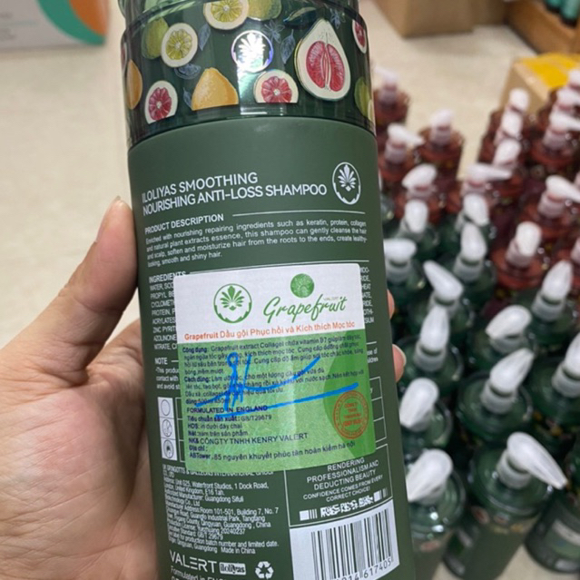 Valert Bưởi Grapefruit Plus 850ml Mẫu Mới 2025 Siêu Thơm Kích Thích Mọc Tóc Phục Hồi Tóc