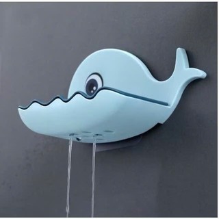 Kệ để xà phòng, xà bông hình con cá heo bằng nhựa nhà tắm dán tường siêu cute.