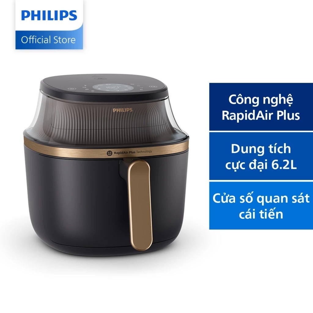Nồi chiên không dầu Philips NA332 /00 6.2l | NA342 /00 7.2l - Hàng Chính Hãng - bảo Hành 24 Tháng