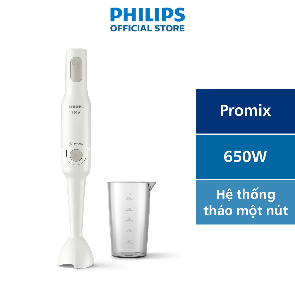 Máy xay sinh tố cầm tay PHILIPS HR2531/00 - Công Suất 650W - Hàng Chính Hãng - Bảo Hành 24 Tháng